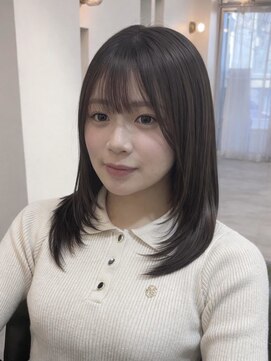 ヒョンミョン ライズバイレボ 取手店(hyon myon/RISE by REVO) レイヤーカット/オリーブベージュ【取手/取手駅】