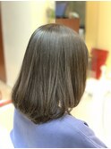 大人可愛い小顔Cカールナチュラルストレート/アッシュベージュ