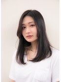 20代30代大人可愛い透明感アッシュカラーナチュラルストレート