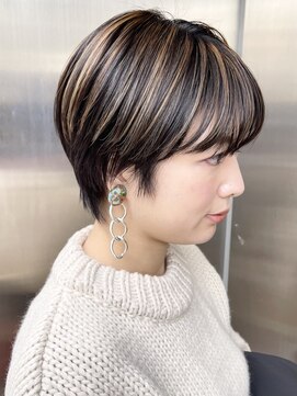 ヘアーメイクオズ(hair make O/S) 【KON】マッシュショートスタイル_ハイライトカラー