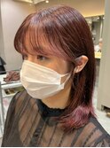 ba1540ダスティ―ピンクブリーチオンカラーチェリーピンクボブ