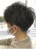 MEN'S HAIR  センターパート　ツイストスパイラル　コンマヘア
