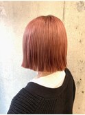 切りっぱなしハイトーンボブ