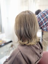 20代30代アッシュグレージュミディアムウルフ伸ばしかけ抜け感