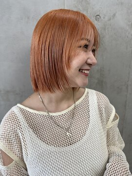 ソルトウォーター(SALT WATER) オレンジカラー　顔まわりカット