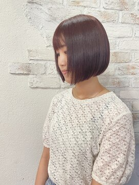 エルサフィロ ヨドヤバシ(el zafiro yodoyabashi) チェリーピンク　ボブ　20代30代