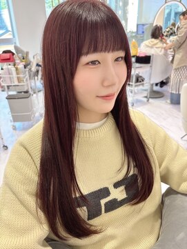 モナバイルーブル(MONA by Louvre) 【MONA】チェリーレッド/髪質改善/ロングレイヤー