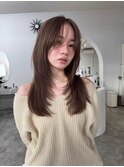 黒髪/ボブルフ/ネビージュ/小顔/ワンレン/沖縄/髪質改善/前髪