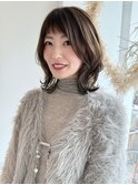 前髪短く 顔まわり可愛く♪くびれヘア