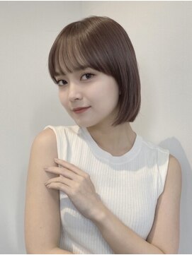 ユーフォリア 青山(Euphoria) 韓国風ボブ艶カラー前下がり似合わせフェイスレイヤー