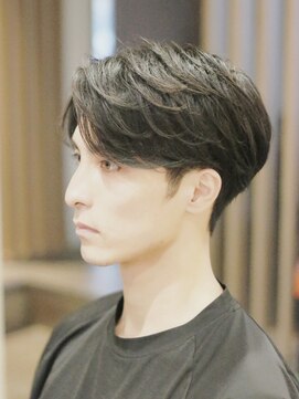 ハレ ヘアサロン(Hale hair salon) Haleブルーブラックニュアンスパーマスパイキーショートバーバー