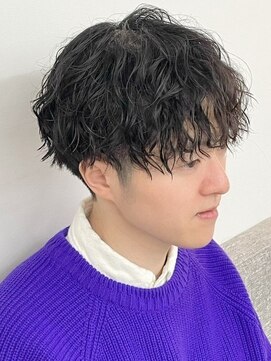 ラギッド 大野城店(RUGGED) 波巻きパーマ ツーブロック メンズパーマス 無造作パーマ 20代