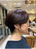 大人ガーリー/レイヤーショート/前髪白髪/20代30代40代50代/大宮