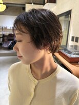 リチウム(LITHIUM...) ショートカット 顔まわりカット 透明感カラー