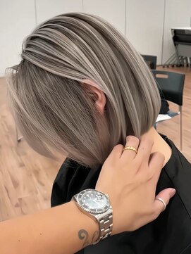 ハーパーズ 渋谷(harpers) コントラストバレイヤージュホワイトグレージュ