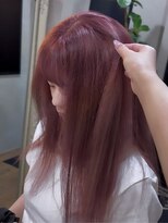 ヘアプレイスソル (HAIR PLACE SoL) 透明感ピンクベージュ/ストレート/艶髪カラー