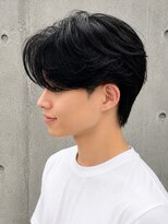 クリアオム 蕨(CLEAR homme) メンズ 韓国風センターパート カルマヘア 黒髪