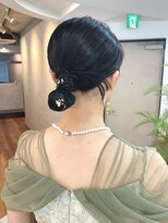 サンルーム(SUN room) タイトカチモリ金箔シニヨンツヤ髪タイトヘアお呼ばれヘア