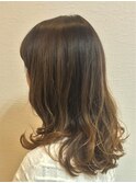 刈り上げセンターパートクラゲヘアーオリーブグレー5