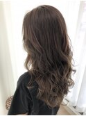 夏の透け感アッシュベージュ