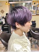 ハンサムショート×グラデーションピンクグレー(SOMEBRIDGE亀有)
