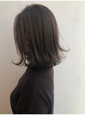 オリーブグレージュ切りっぱなしBOB