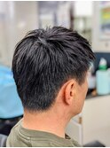 メンズカジュアルバングショート