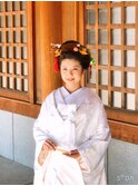 地毛で日本髪を結う