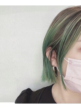 ダブル(W) 【hair salon W】グリーングラデーション