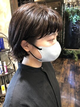 ヘアー クリエイト カルバリ(HAIR CREATE Calbari) ワイドバングボブ～切りっぱなし風パーマ～