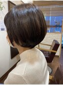 丸みのあるショートボブ30代/40代/50代