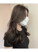 透明感◎顔まわりレイヤー韓国風スタイル