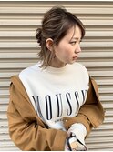 #ヘアアレンジ#ハーフアップ#ボブアレンジ#ハイライトカラー