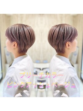 ヘアスペース エアリス(Hair space Earth) ピンクアッシュショート