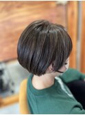 スッキリと重みのある【ショートミニボブ】【新潟松崎】