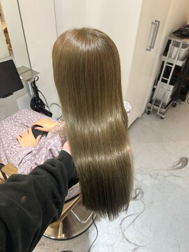 ロエ 恵比寿 代官山(ROE) オリーブベージュマチルダボブインナーグレージュ前髪