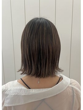 アドラーブル 万代店 (adorable) 透明感♪髪質改善カラー小顔艶感ミディグレージュハイライト