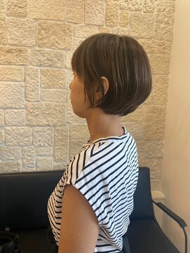 ヴァン カウンシル 川口店(VAN COUNCIL) 小顔カット大人ショートボブ×艶カラーブラウン ハイライト#1