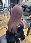 グレーパープルピンクラベンダーブリーチカラー透明感カラー