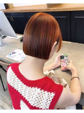 マジコ 下北沢本店(Magico) ボブ/オレンジベージュカラー/ブリーチ/ダブルカラー/下北沢