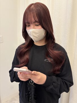 ボタン ハカタ(VOTAN hakata) 【博多美容室/坂本早苗】韓国ヘア/ピンクブラウン/前髪カット