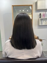 アンクル(ancre)&nbsp;艶髪ストレート×ミディアム×透明感アッシュ×髪質改善【広島】