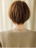 アプリコットオレンジ丸みショートマッシュボブZ大宮20代30代