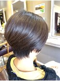インナーカラーショートカットシュートボブハイライトメッシュ