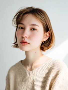 シェル 立川(shell) くびレイヤーエモージュグレージュカラーくびれショート【立川】