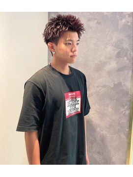 ミュール(meulu-) レッドブラウン/刈り上げスパイキー