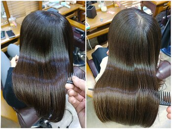 銀座ラボ 上野店(銀座LA BO)の写真/伸びても目立たず、ダメージレスで上品な色味に◎顔色を明るく魅せ、艶感のある綺麗な仕上がり♪