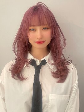 スーリール 久留米花畑店(Sourire) ラベンダーピンク/レイヤーカット