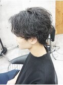 メンズカット/メンズパーマ/波巻きセンターパート/波巻きパーマ