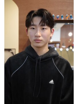 エディ(Edy) メンズセンターパートコンマバング刈り上げ韓国ヘア眉毛カット